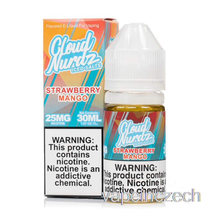 Ledová Jahoda Mango - Cloud Nurdz Salts - 30ml 25mg Vape Pero